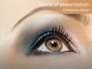 Make Up Close Up Iris PowerPoint Template