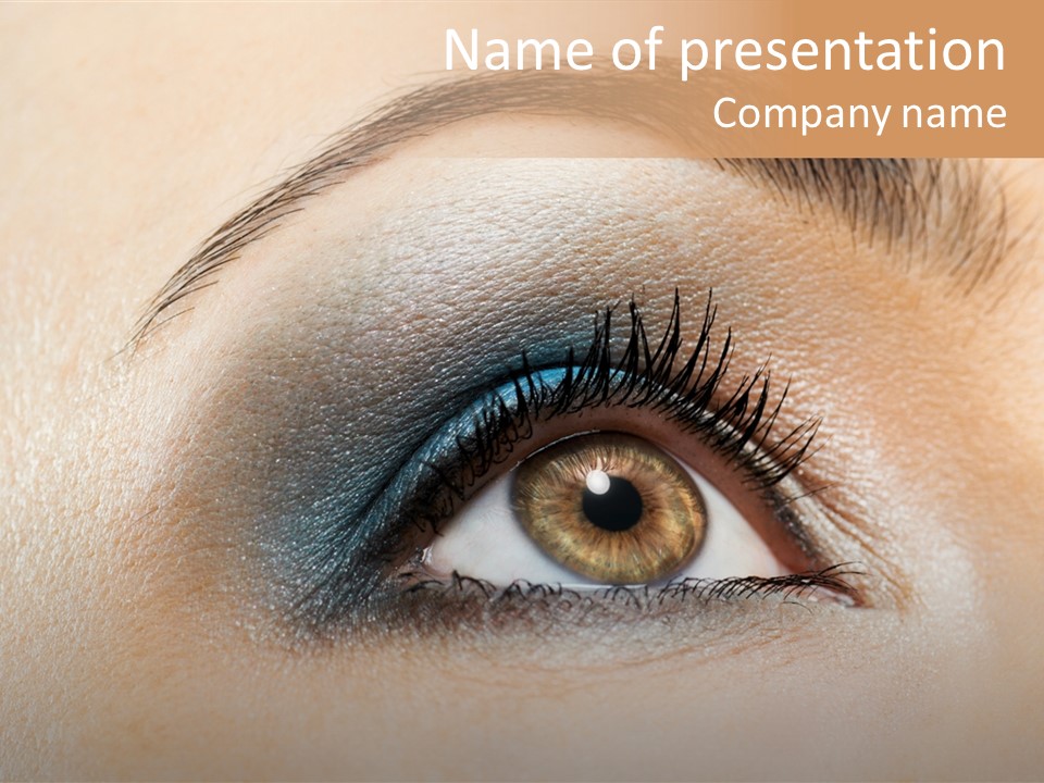 Make Up Close Up Iris PowerPoint Template