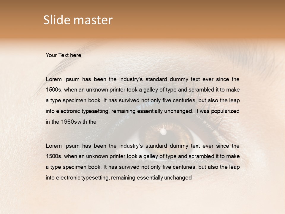 Make Up Close Up Iris PowerPoint Template