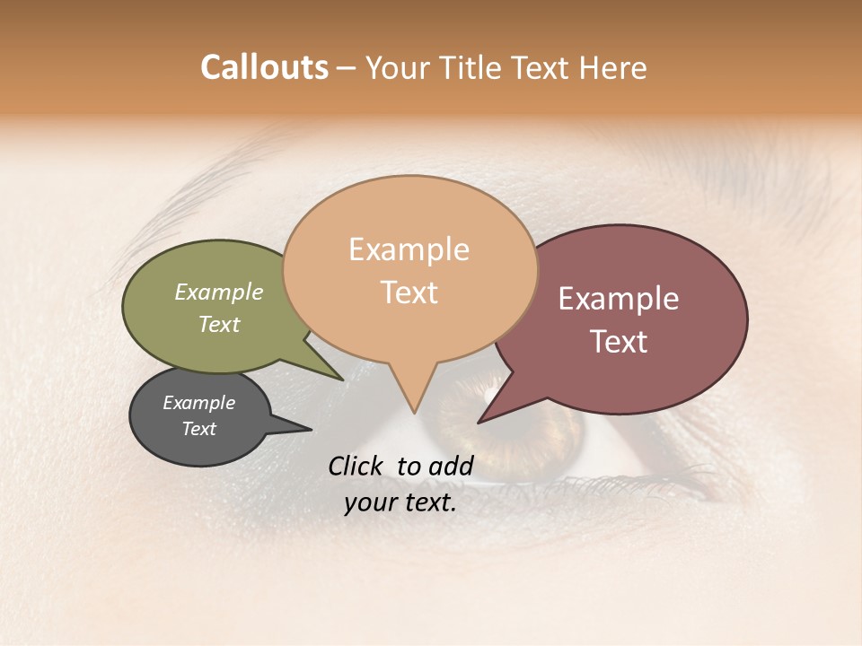 Make Up Close Up Iris PowerPoint Template