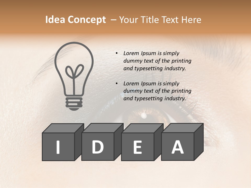 Make Up Close Up Iris PowerPoint Template