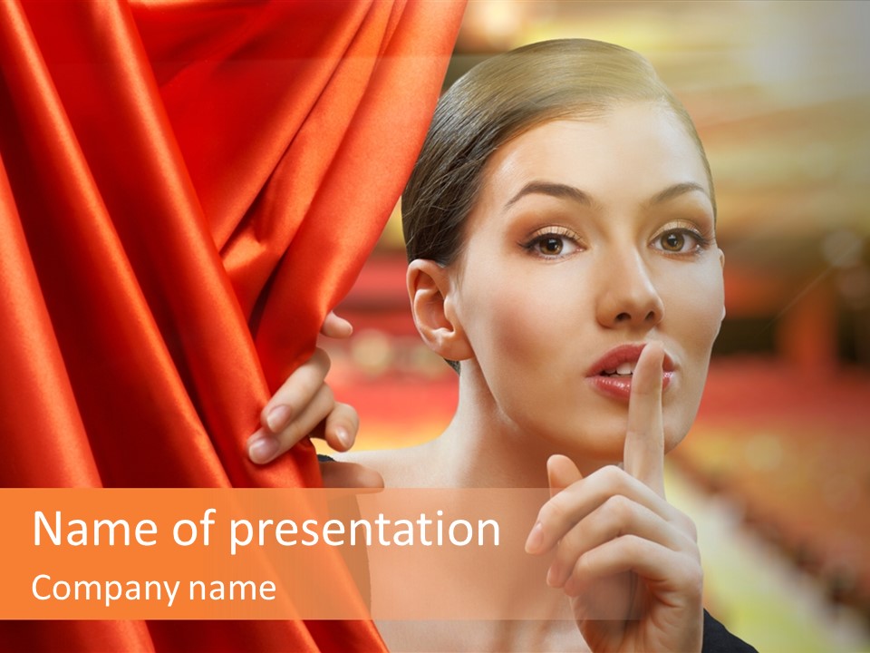 Curtain People Backstage PowerPoint Template