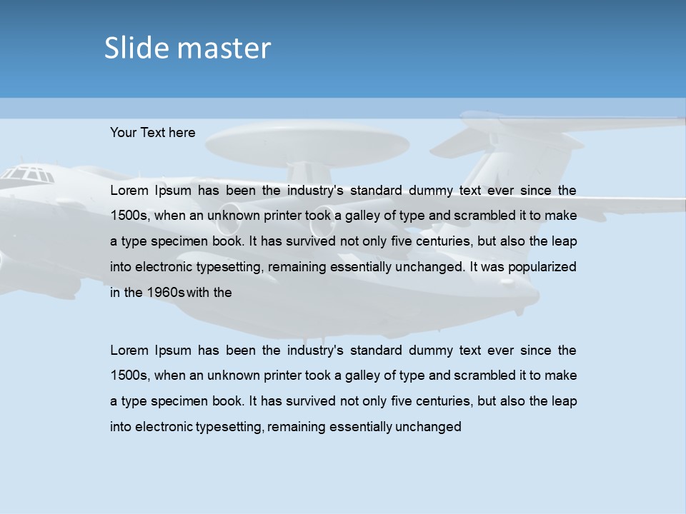 Aircraft Large Plane PowerPoint Template