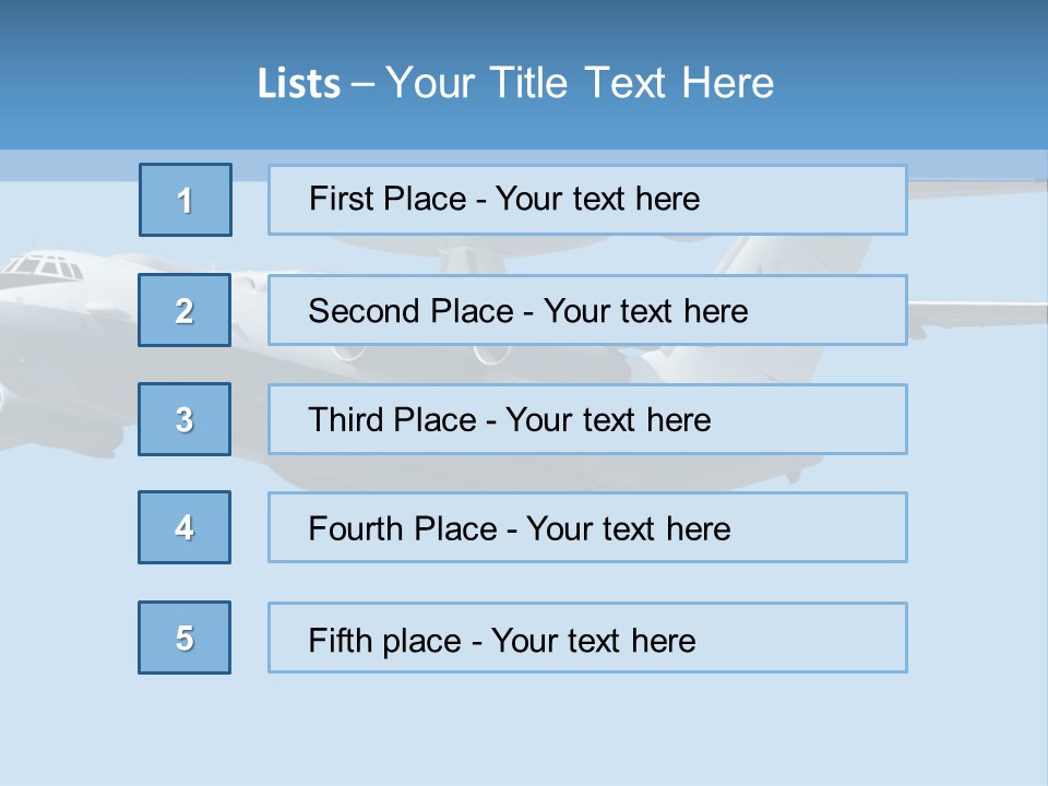 Aircraft Large Plane PowerPoint Template