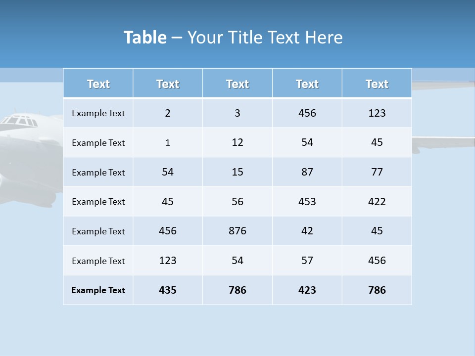 Aircraft Large Plane PowerPoint Template