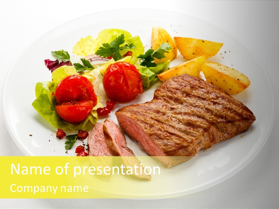 Roasted Beef Horizontal PowerPoint Template