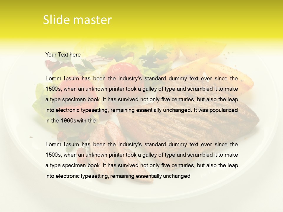 Roasted Beef Horizontal PowerPoint Template