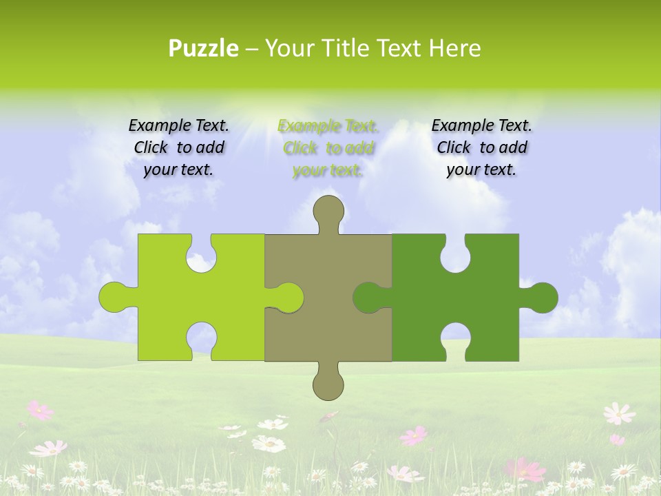 Blue Idyllic Clear PowerPoint Template