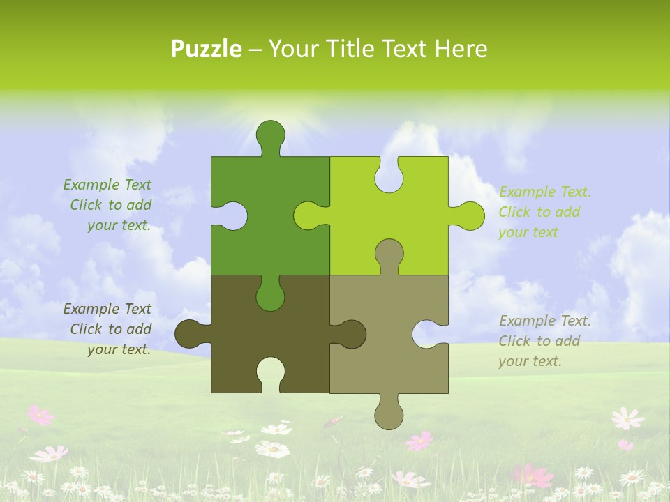 Blue Idyllic Clear PowerPoint Template