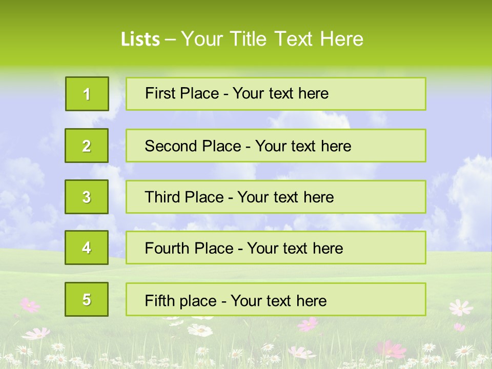 Blue Idyllic Clear PowerPoint Template
