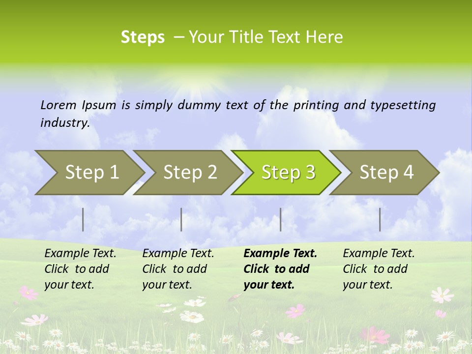 Blue Idyllic Clear PowerPoint Template