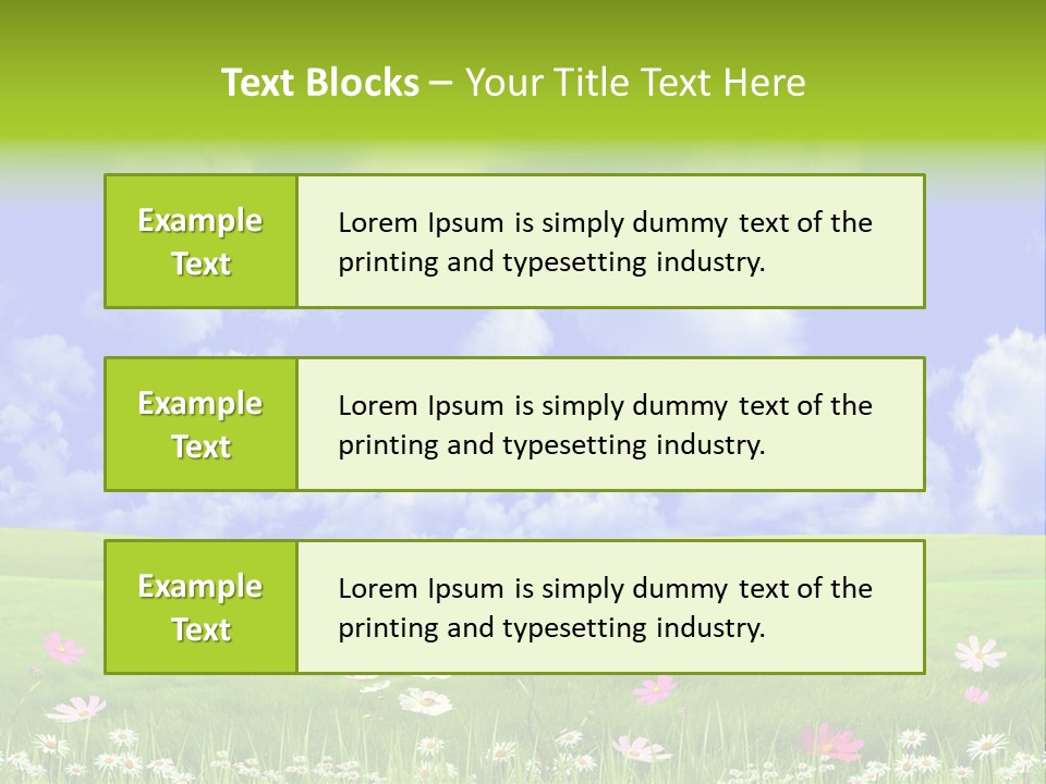 Blue Idyllic Clear PowerPoint Template