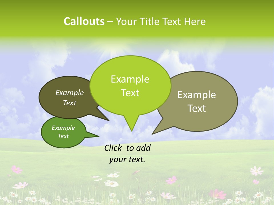 Blue Idyllic Clear PowerPoint Template
