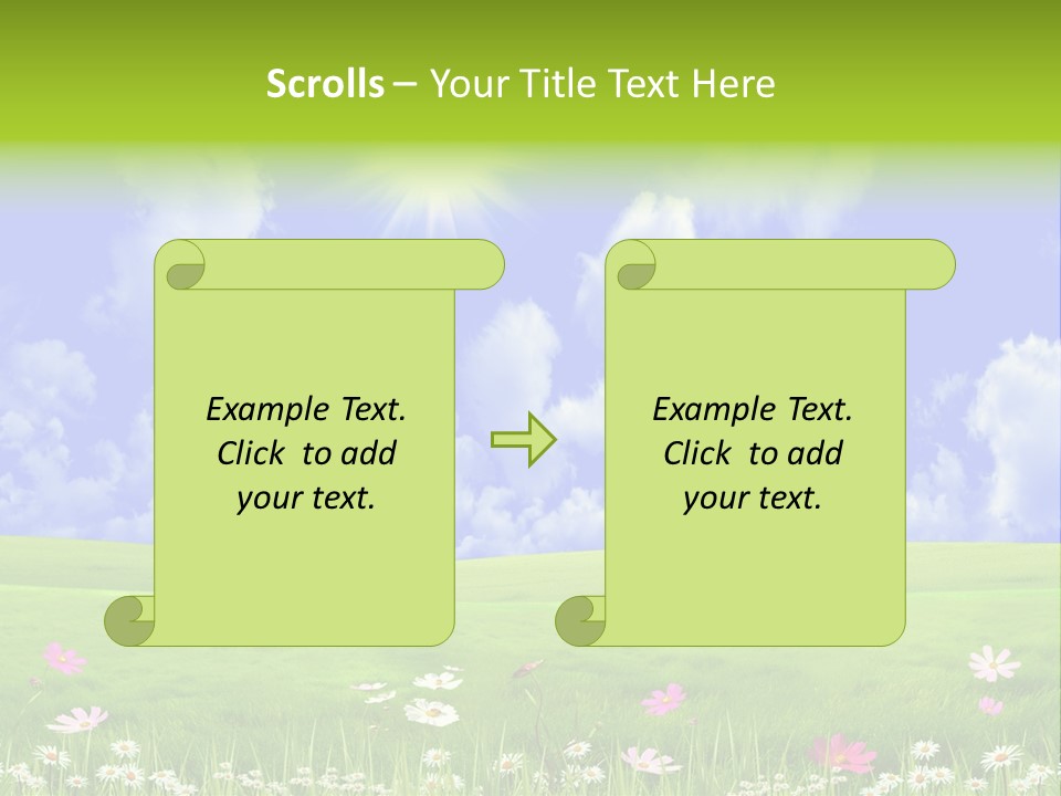 Blue Idyllic Clear PowerPoint Template