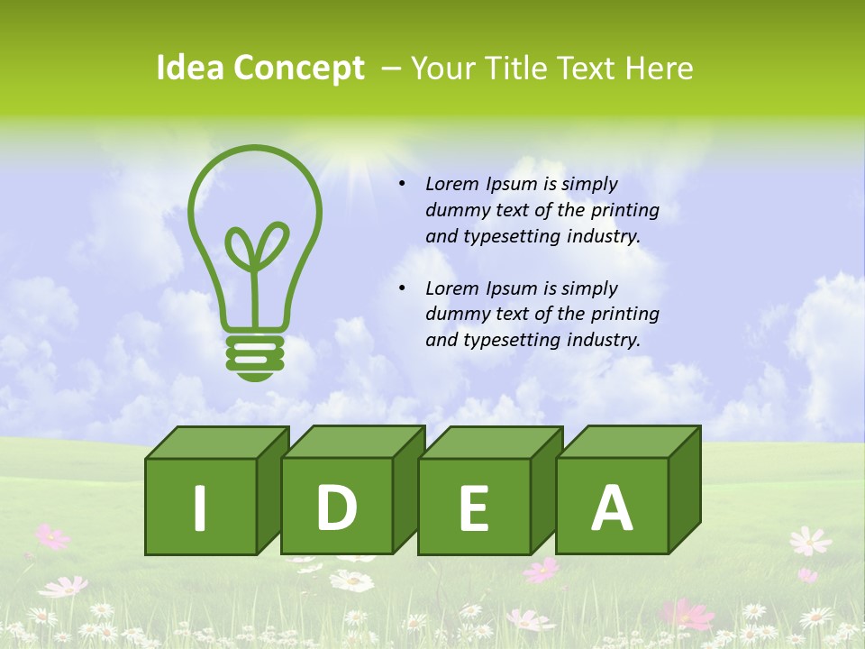 Blue Idyllic Clear PowerPoint Template