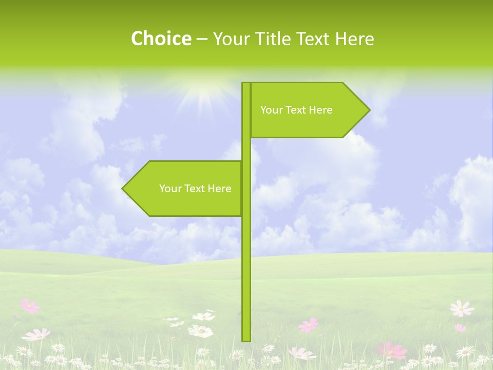 Blue Idyllic Clear PowerPoint Template