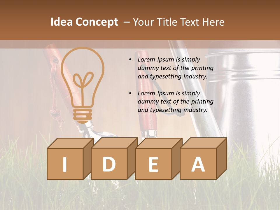 Nature Tool Plant PowerPoint Template