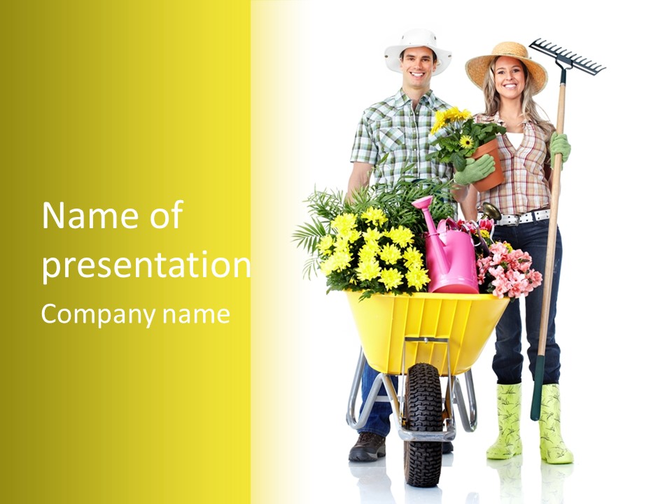 Summer Person Botanical PowerPoint Template