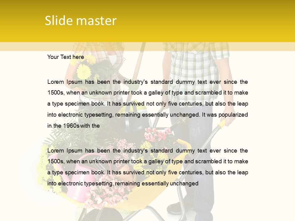 Beautiful Gardening Young PowerPoint Template