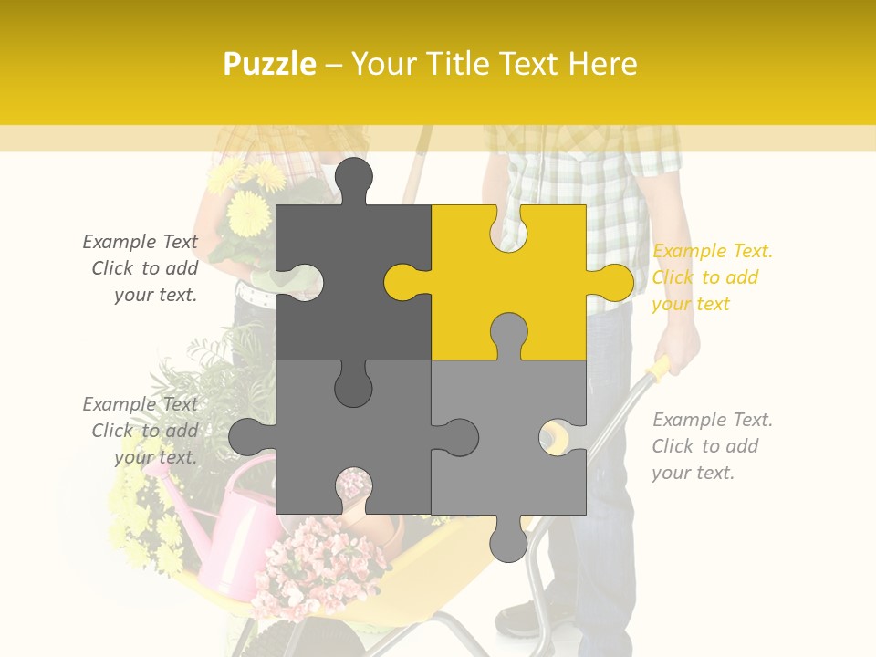 Beautiful Gardening Young PowerPoint Template