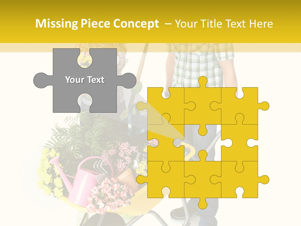 Beautiful Gardening Young PowerPoint Template