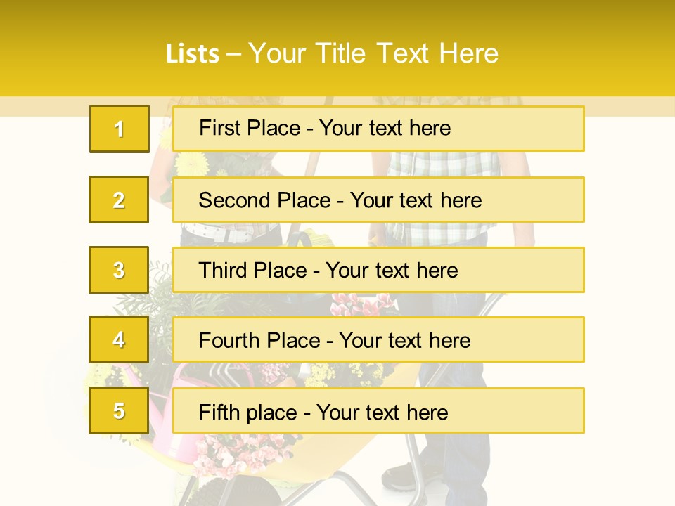 Beautiful Gardening Young PowerPoint Template
