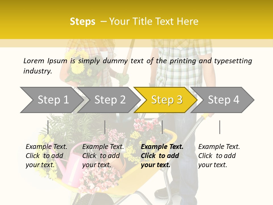 Beautiful Gardening Young PowerPoint Template