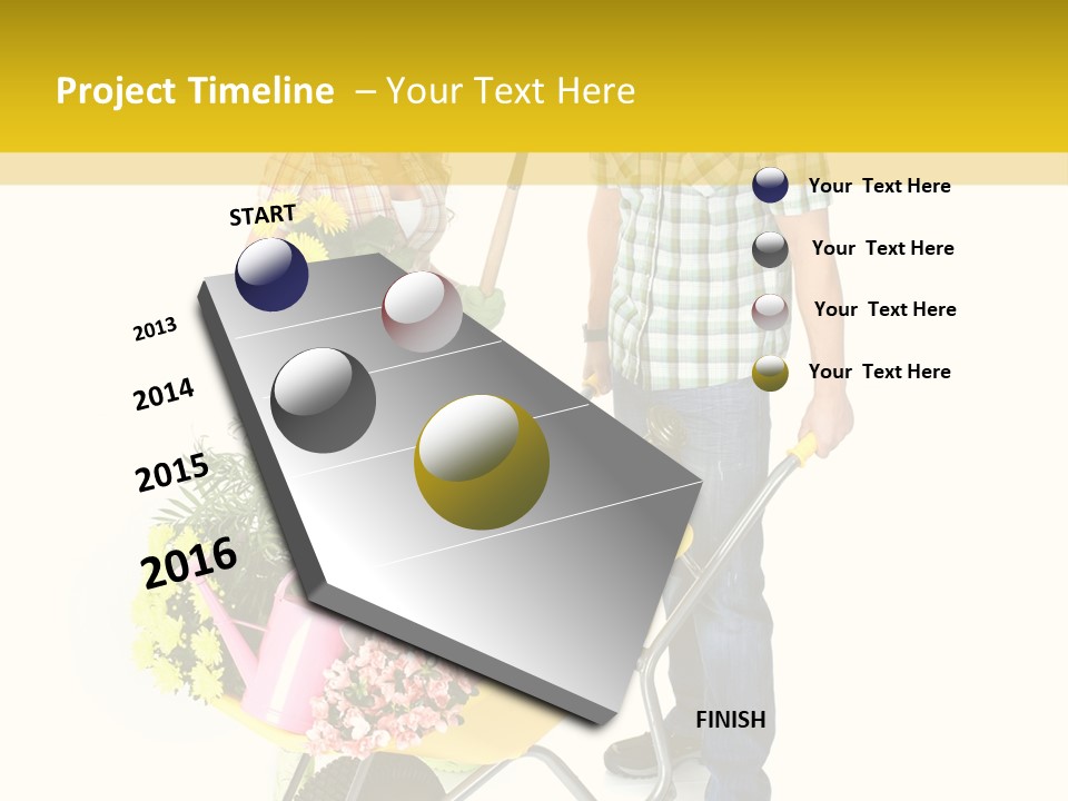 Beautiful Gardening Young PowerPoint Template