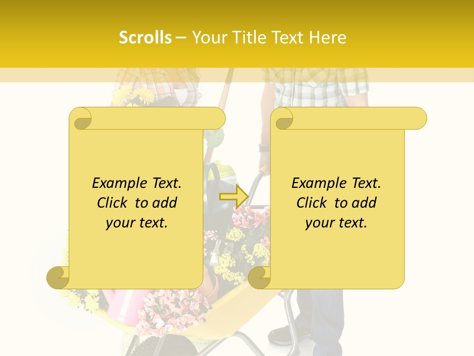 Beautiful Gardening Young PowerPoint Template