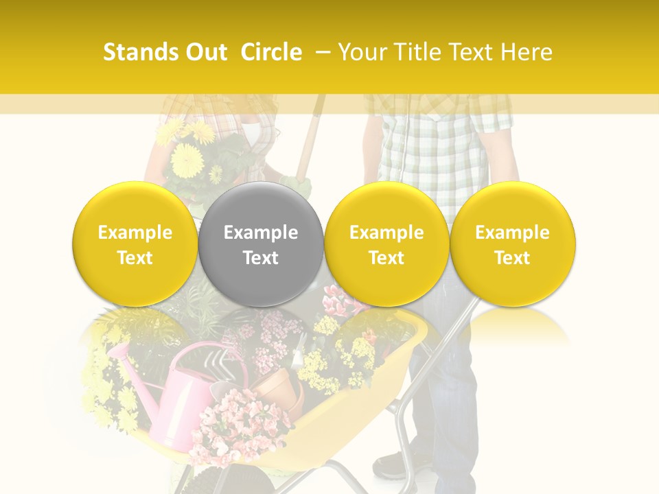 Beautiful Gardening Young PowerPoint Template