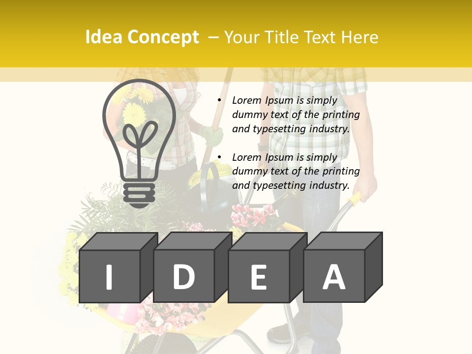 Beautiful Gardening Young PowerPoint Template