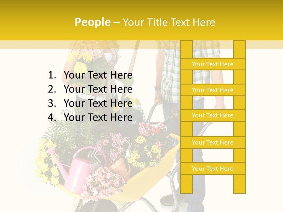 Beautiful Gardening Young PowerPoint Template