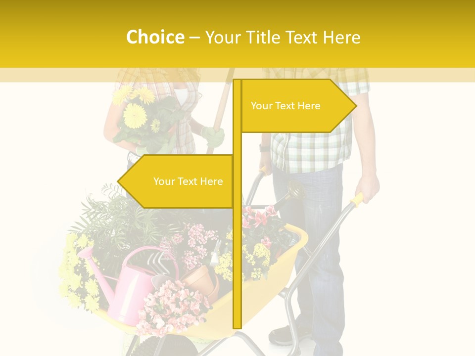 Beautiful Gardening Young PowerPoint Template