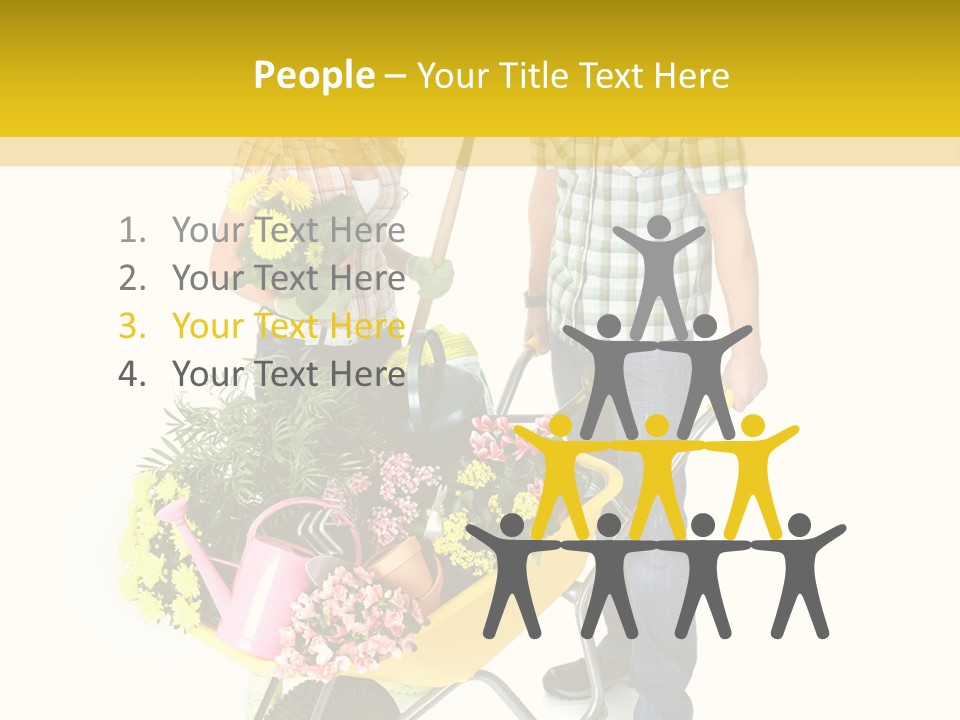 Beautiful Gardening Young PowerPoint Template