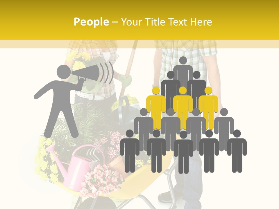 Beautiful Gardening Young PowerPoint Template