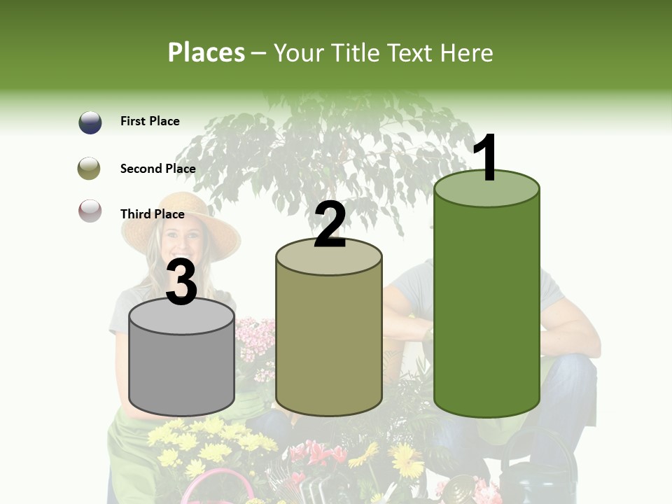 Beautiful Girl Isolated PowerPoint Template