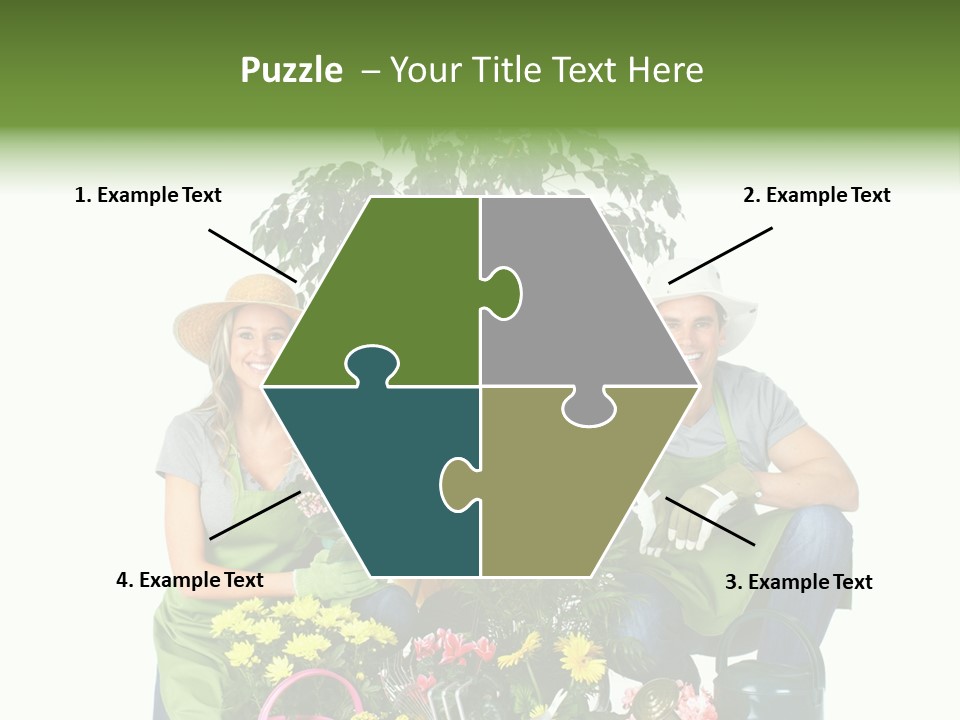 Beautiful Girl Isolated PowerPoint Template