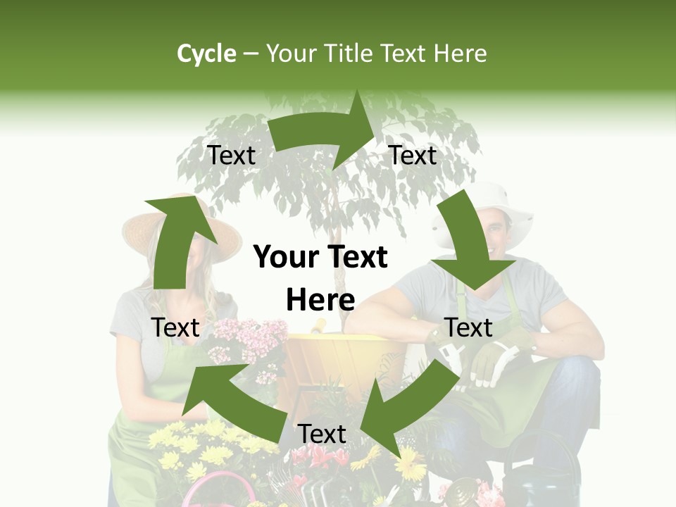 Beautiful Girl Isolated PowerPoint Template