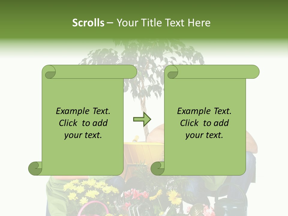 Beautiful Girl Isolated PowerPoint Template