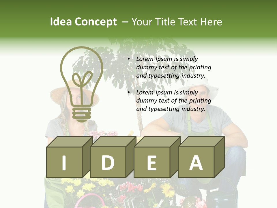 Beautiful Girl Isolated PowerPoint Template