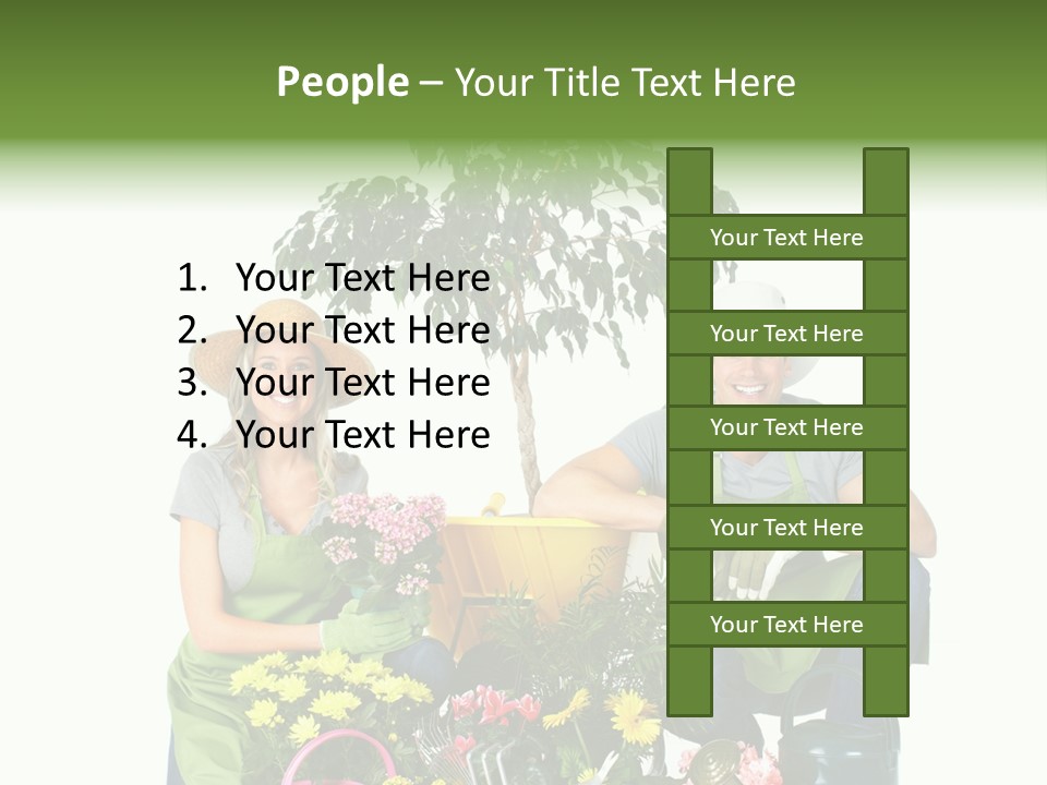 Beautiful Girl Isolated PowerPoint Template