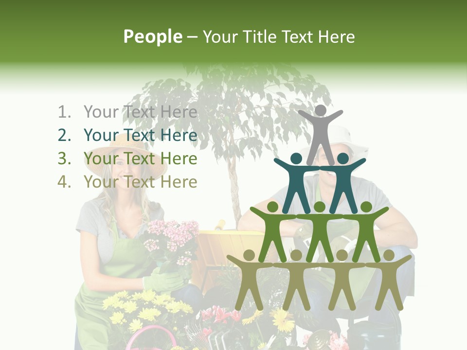 Beautiful Girl Isolated PowerPoint Template