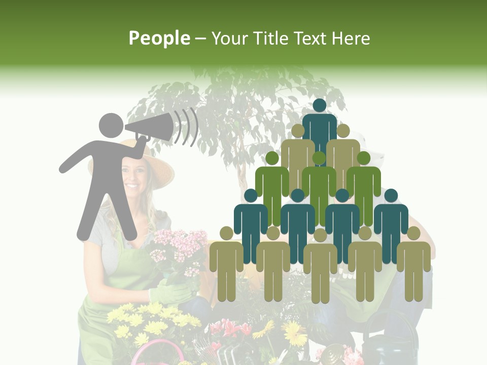 Beautiful Girl Isolated PowerPoint Template