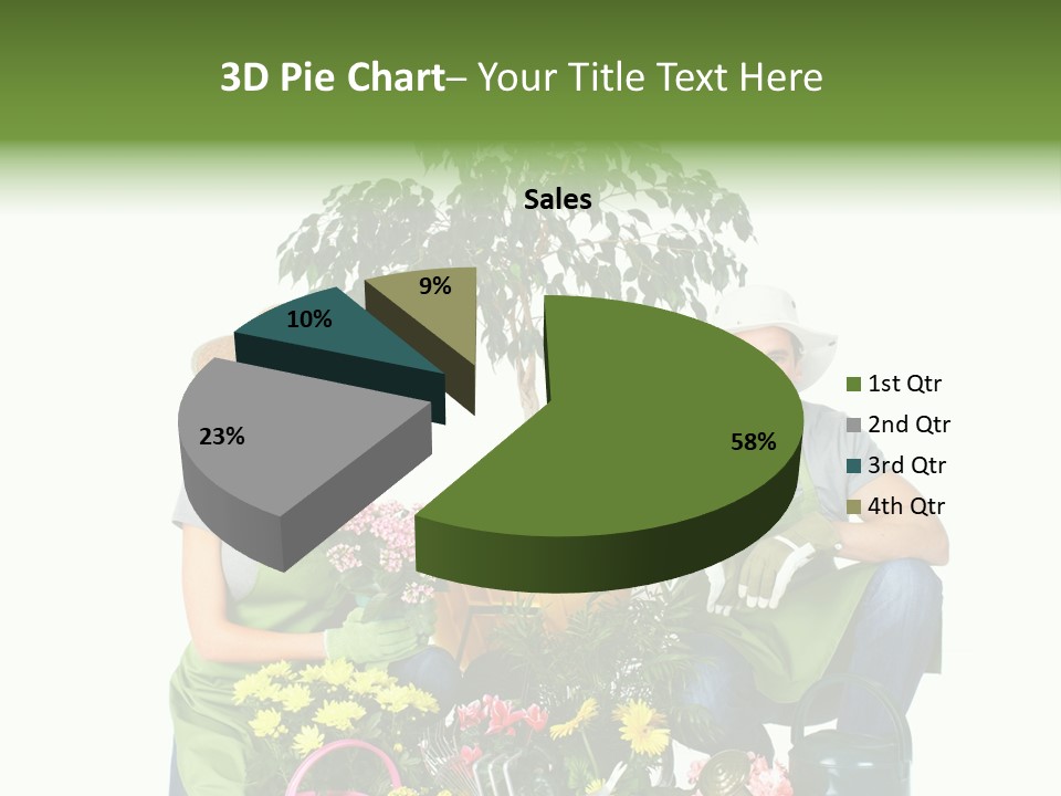 Beautiful Girl Isolated PowerPoint Template