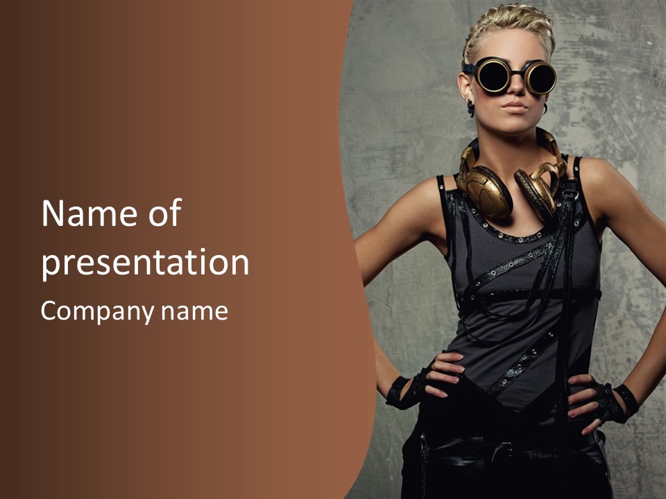 Punk Close Up Attractive PowerPoint Template