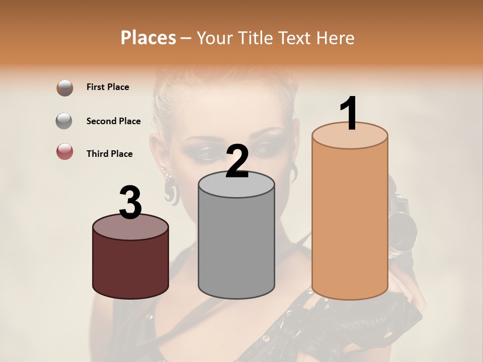 Horizontal Girl Beautiful PowerPoint Template