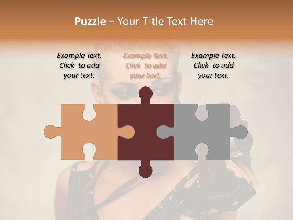 Horizontal Girl Beautiful PowerPoint Template