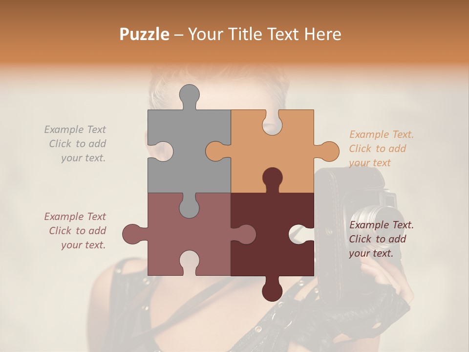 Horizontal Girl Beautiful PowerPoint Template