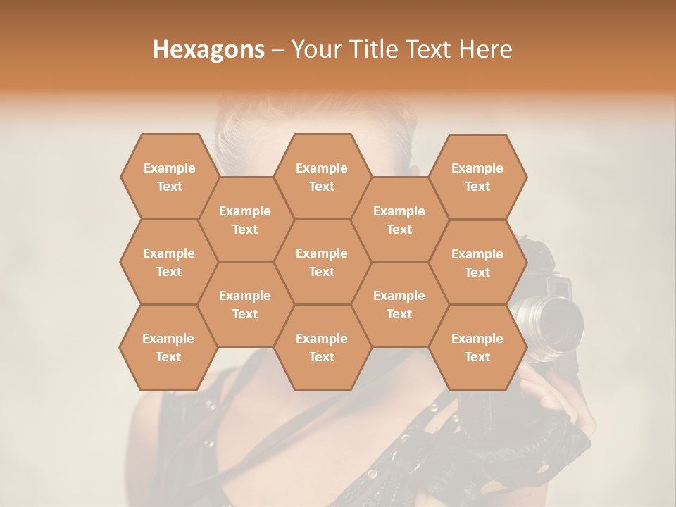 Horizontal Girl Beautiful PowerPoint Template