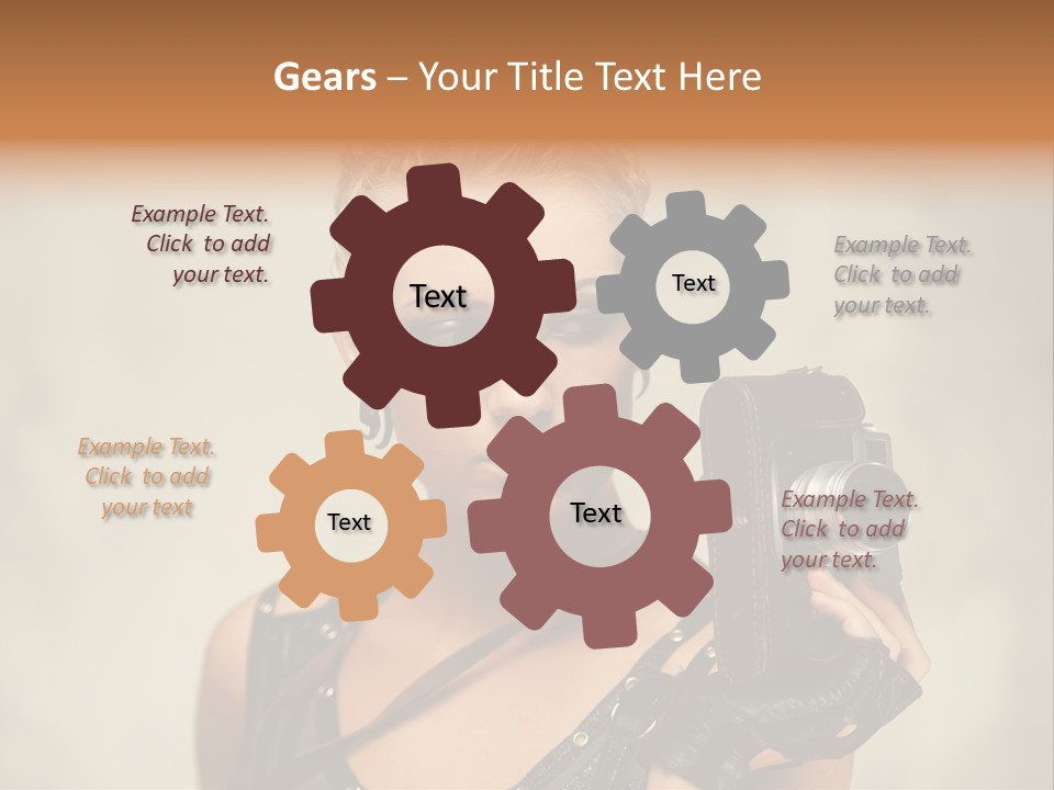 Horizontal Girl Beautiful PowerPoint Template